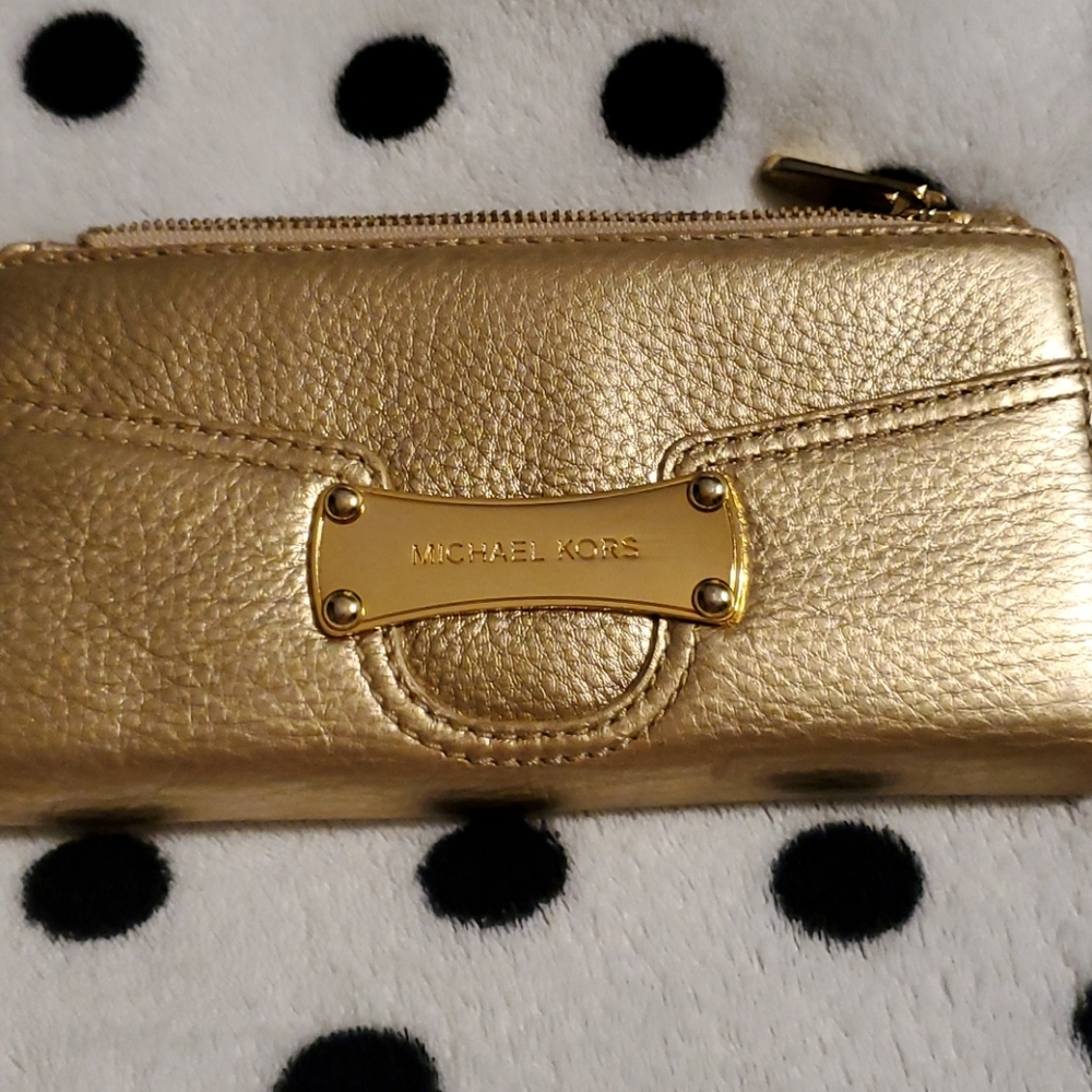 Gold Leather Michael Kors Wallet
